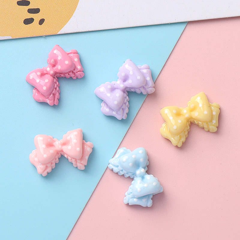 Phone Accessories Clipart - 10 stücke kawaii rosa Punkt Bogen