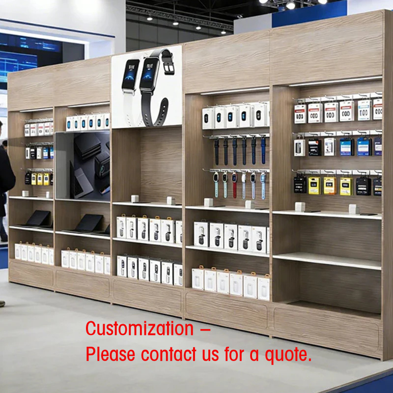 Phone Accessories Rack Display - Maßgefertigtes Metall-Kleiderständer-Display mit Drahtregalen für Laptops,