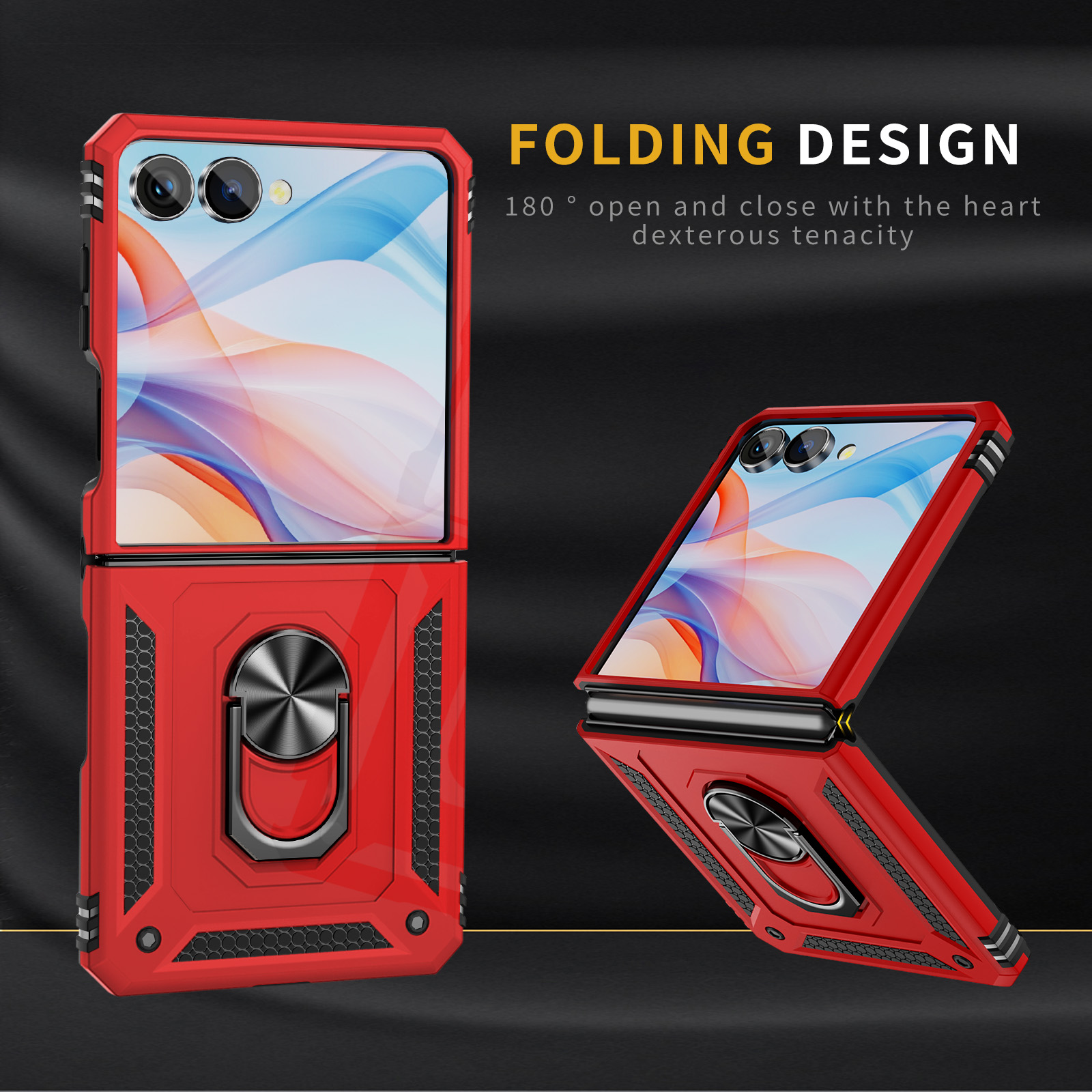 Phone Ring Holder - Militärische, stoßfeste Handyhülle für Samsung Galaxy