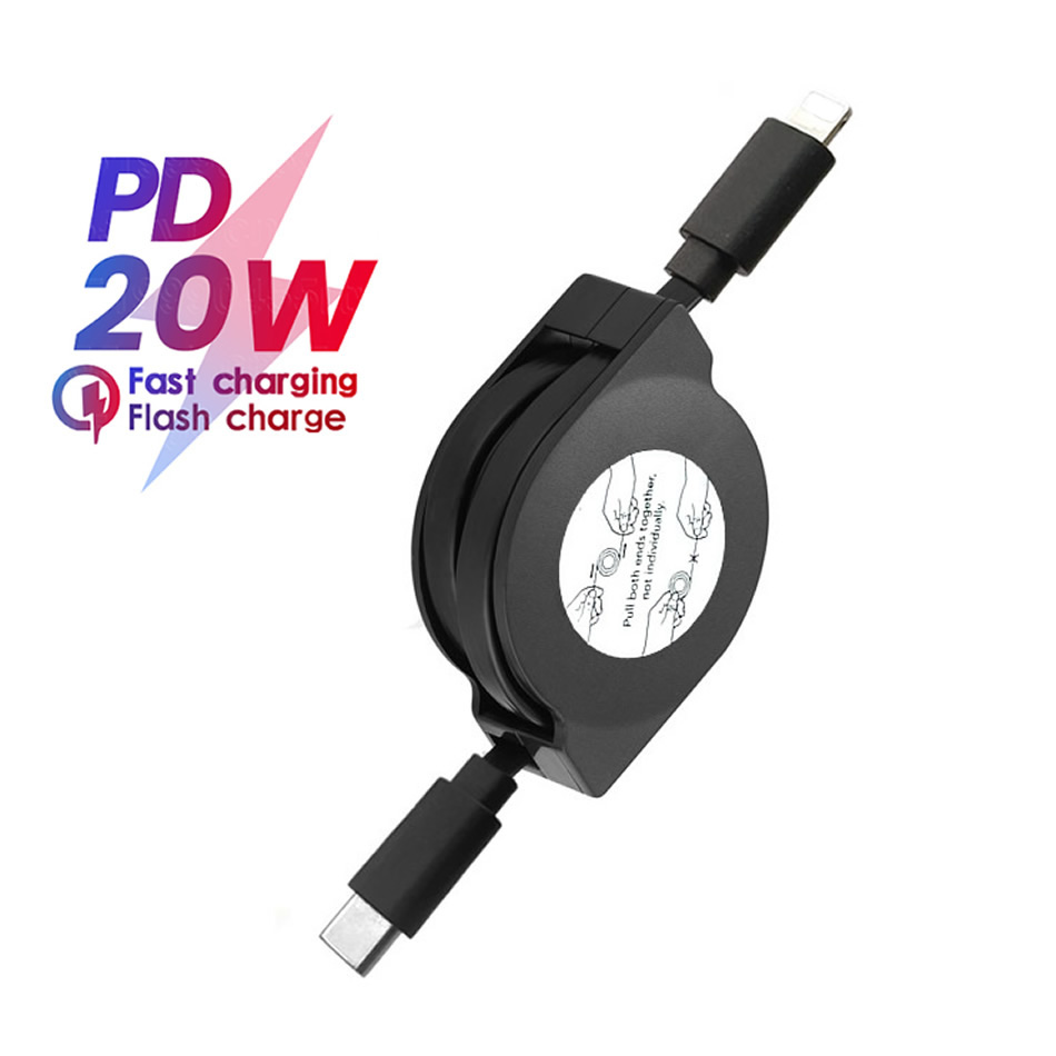 Phone Accessories Online - Einziehbares pd 20w schnell ladekabel für