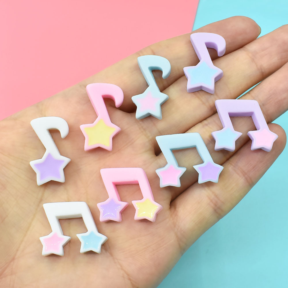 Phone Accessories Clipart - 10Pcs Harz Stern Musik Acht Hinweis