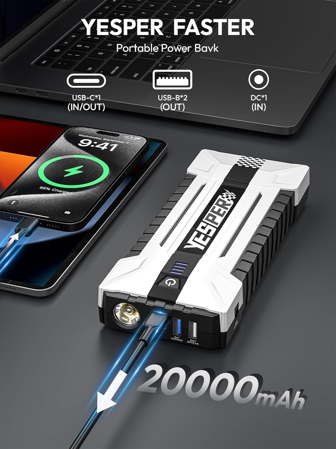 YEPSER YJS20 3000A Spitzenleis – Portable Charger 20000Mah Bewertung und Preis